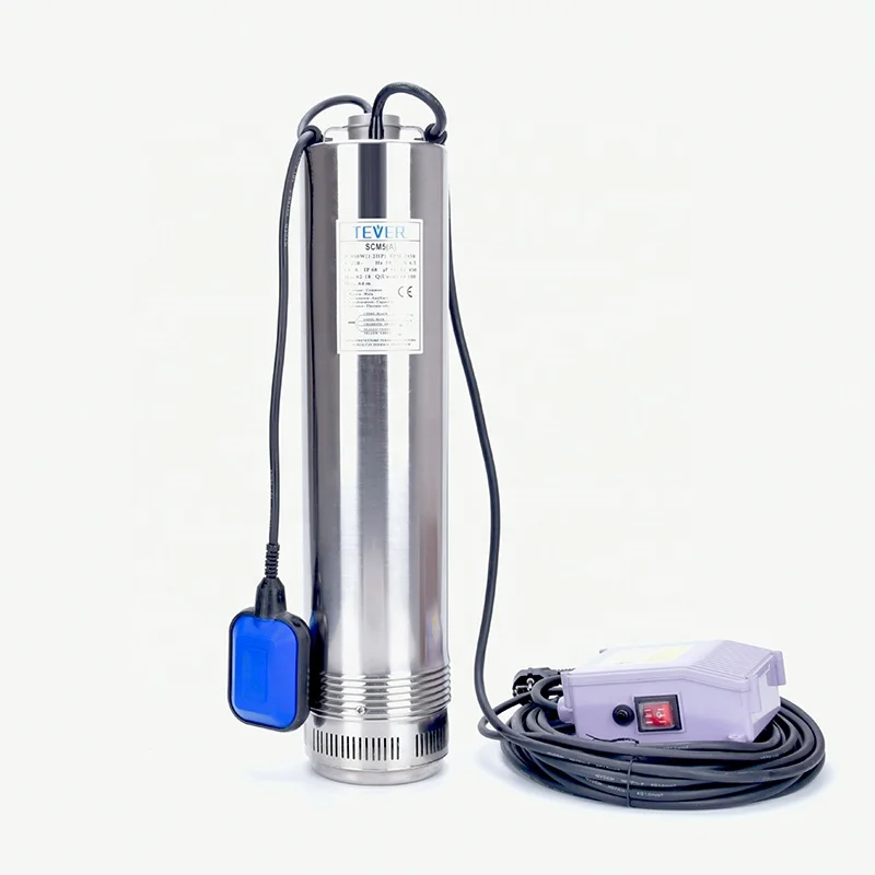 5 inches SCM multistage pump high head Chinese factory direct sale stainless steel submersible water pump with float switch