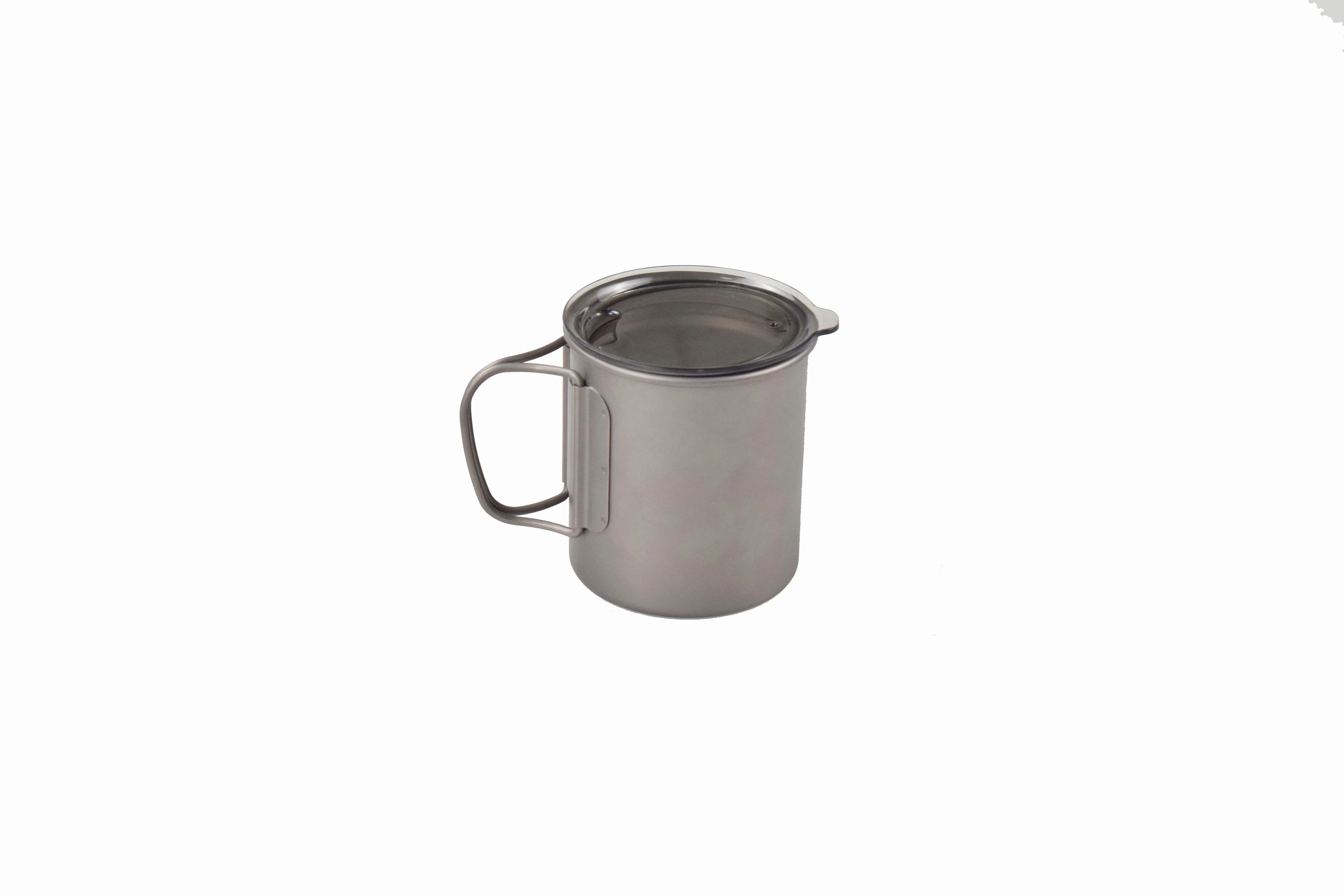ultralight titanium double wall cup 375ml titanium camping mug drinkware