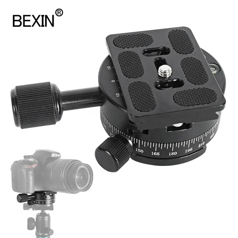
BEXIN QJ-01S Panoramic Quick Release Plate 360 Degree QR Panning Head Clamp Adjusting Platform Adapter with Gradienter forCamera 