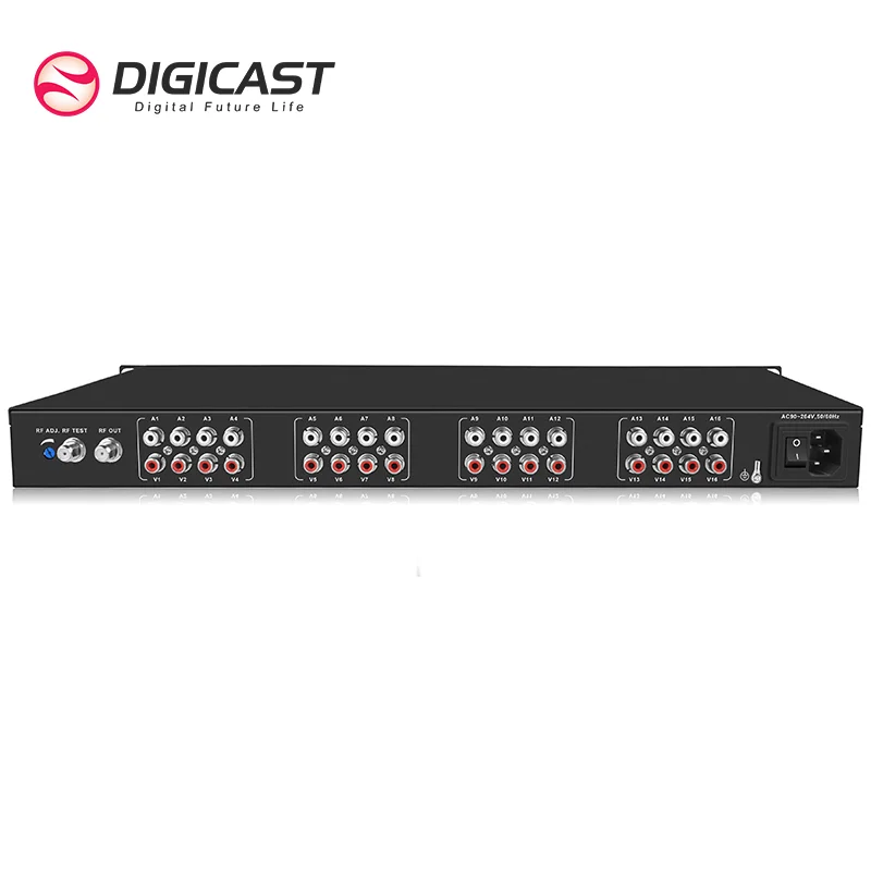 Оборудование для ловли HD-модулятор CATV 16 в 1 CVBS к RF аналоговый