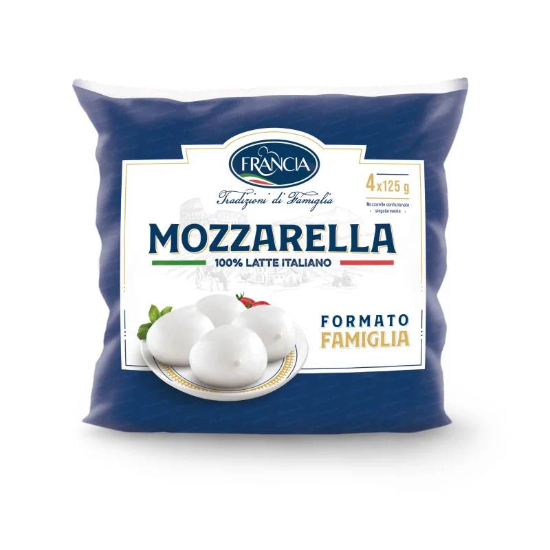 Francia Latticini Italian Quality Mozzarella Cheese Fresh Cheese with Italian Milk Suitable For Vegetarian 4x125Gr