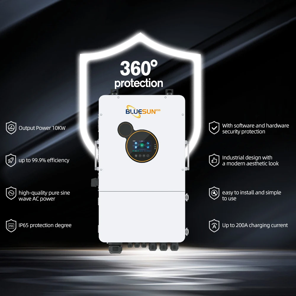 Bluesun инвертор 10 кВт Гибридный с разделенной фазой солнечный 110/220 В для дома