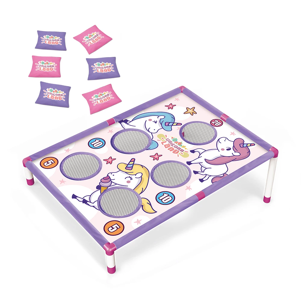 Kids 2 in 1 outdoor sports toss toy dinosaur target earth sand bags and rings throwing game set