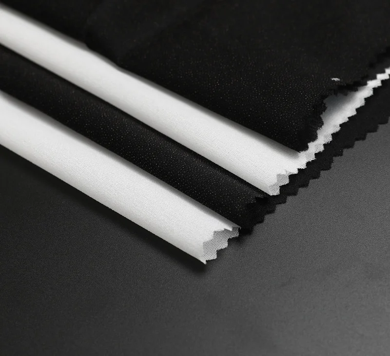 100 Polyester gum stay Plain woven fusing interlining tailoring materials For Suits