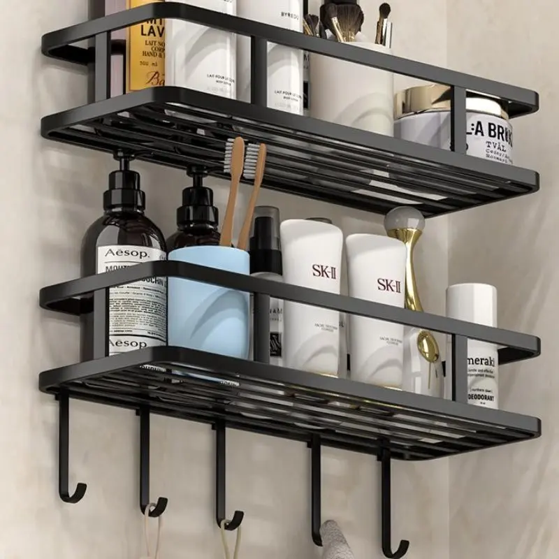 Bathroom Organizer Shelves Multifunctional Toilet Rack Shower Storage Shelf Wall Mounted Storage Rack Toilet Supplies Sorting