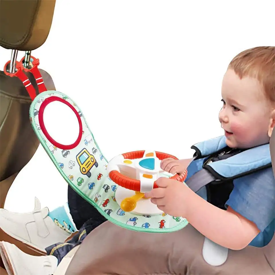 Electronic Driving Game Baby Steering Wheel Toy Baby Toys Game Baby Play Gym Mat Kids Steering Wheel Toy For Car Seat