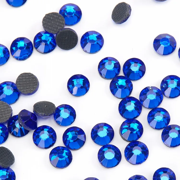 Round Ss6 MED Sapphire Hotfix Glass Rhinestone Dmc Crystal Rhinestones