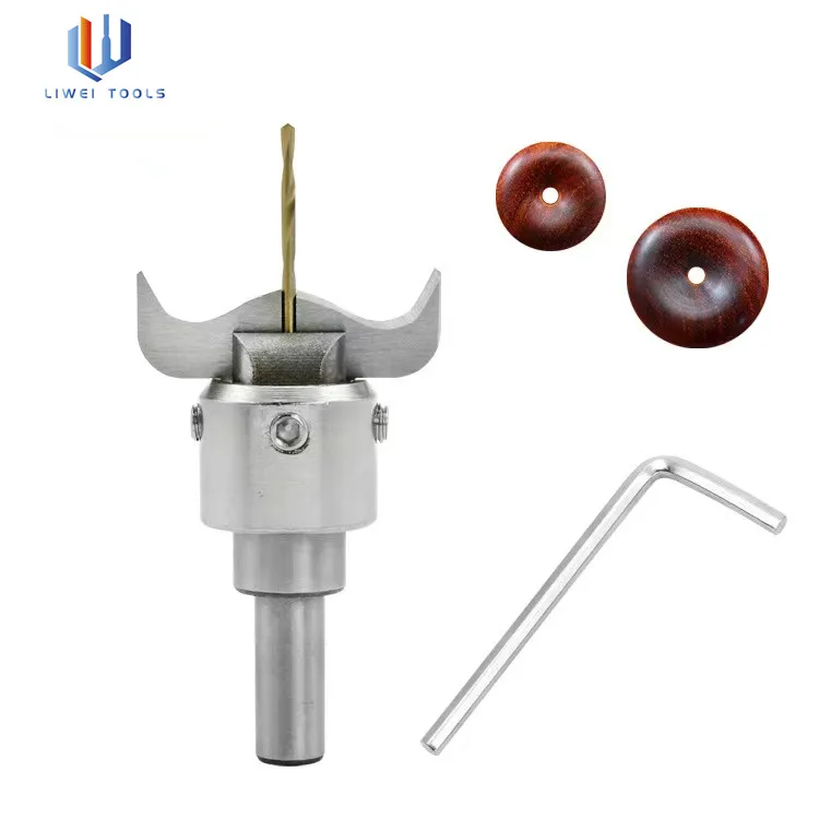 Wooden Flat Beads Drill Bit Set 20-60mm Woodworking DIY Pattern Bead Router Bits Wood Milling Cutter Set Kit Tools
