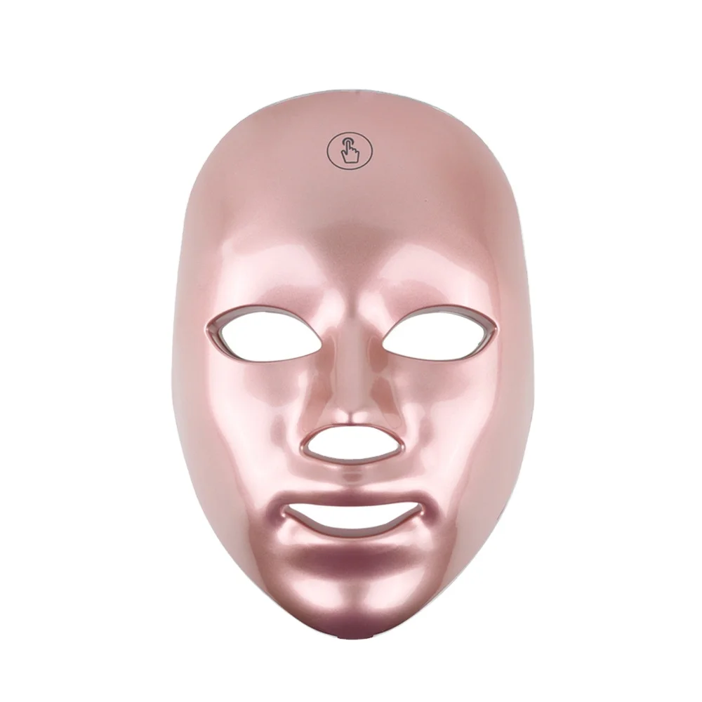 7 Color Smart Touch Led Face Mask Rechargeable Pdt Machine Wrinkle Remover Light Therapy Skin Beauty Led Facial Masks