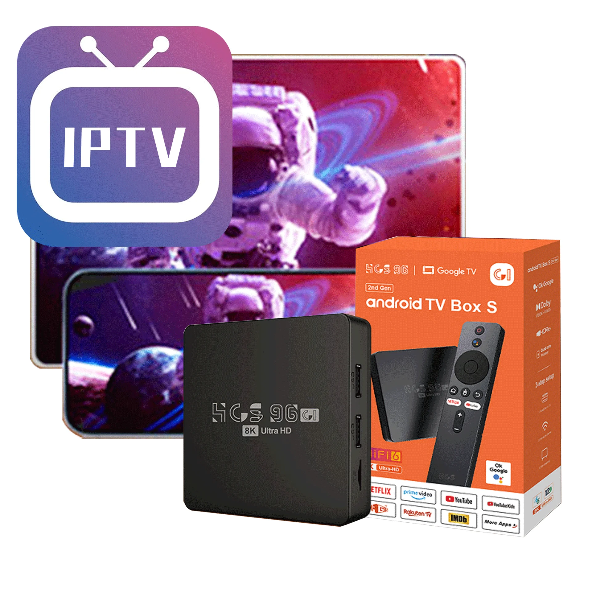 HCS96-C1 Android 13 0 Allwinner H618 приставка 16 Гб ROM 4k умная медиаплеер bluetooth голосовой пульт дистанционного ТВ 4K