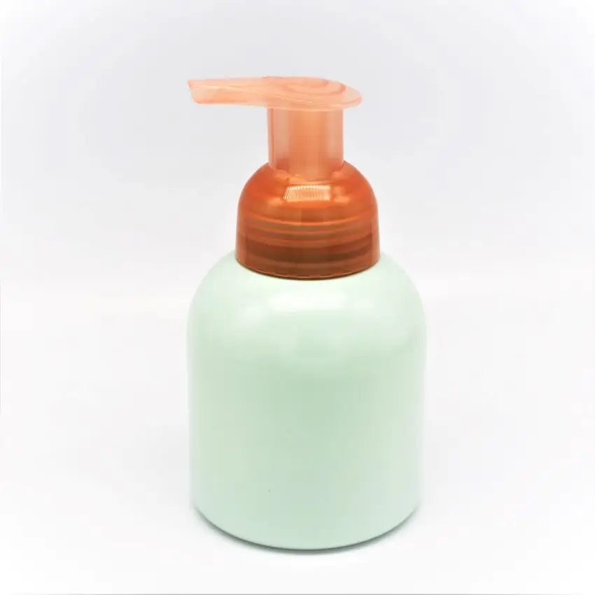 2022 new manufacturer direct selling orange mousse soap pump right lock 43 / 410 0.8cc spray volume custom color straw length