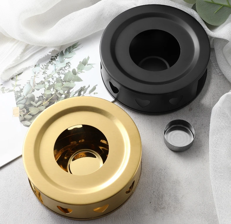 304 Stainless Steel Candle Heating Warmer Base Teapot Warm Holder Kung Fu Tea Set Accessories Tea Stove Coffee Milk Warm Base