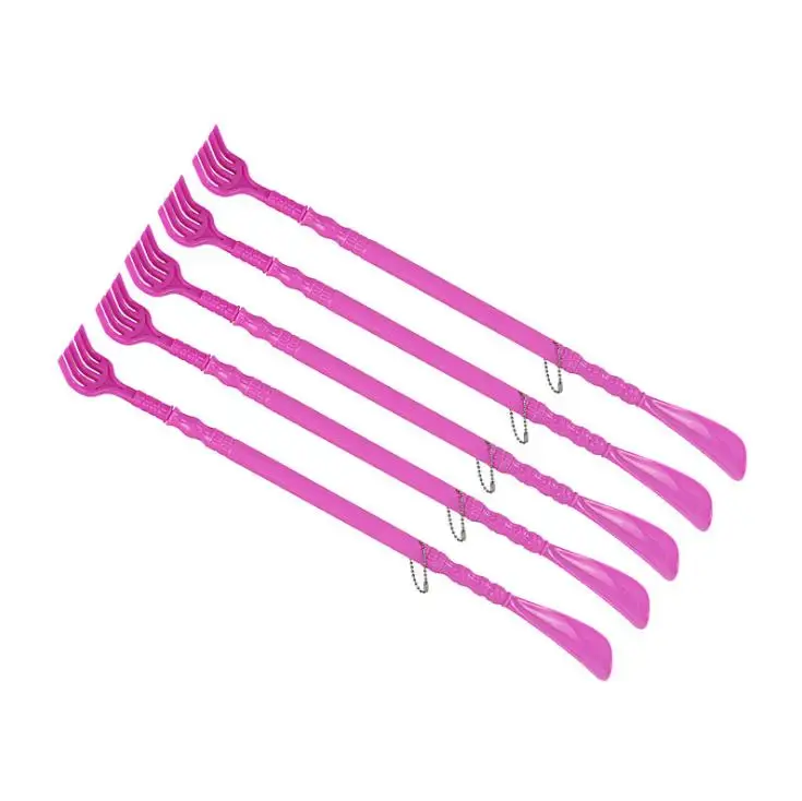 Long Plastic  2 in 1 Plastic Shoehorn and Scratching Claws for Pregnant Women and The Elderly