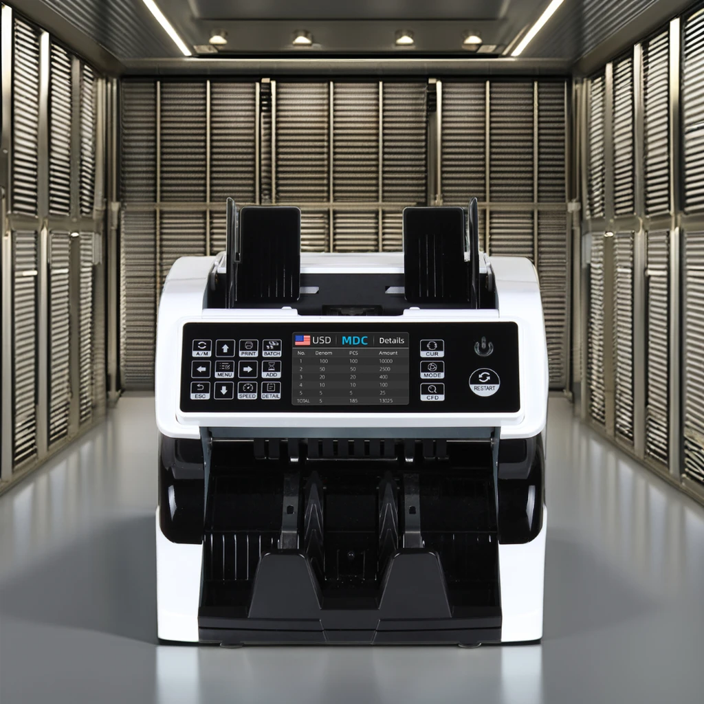 AL-920 Top-Loading Dual Cis Multi-Currency Money Counter CAD Displayed TFT Counter Machine for Bank Use