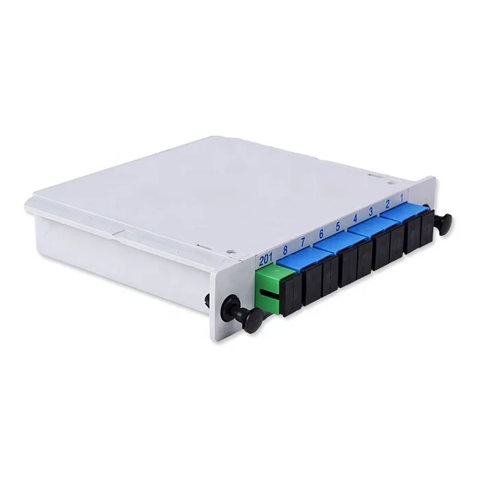 
China ZKP SC/UPC 1X8 Fiber Optic PLC Splitter Inset Type LGX fiber optic splitter 
