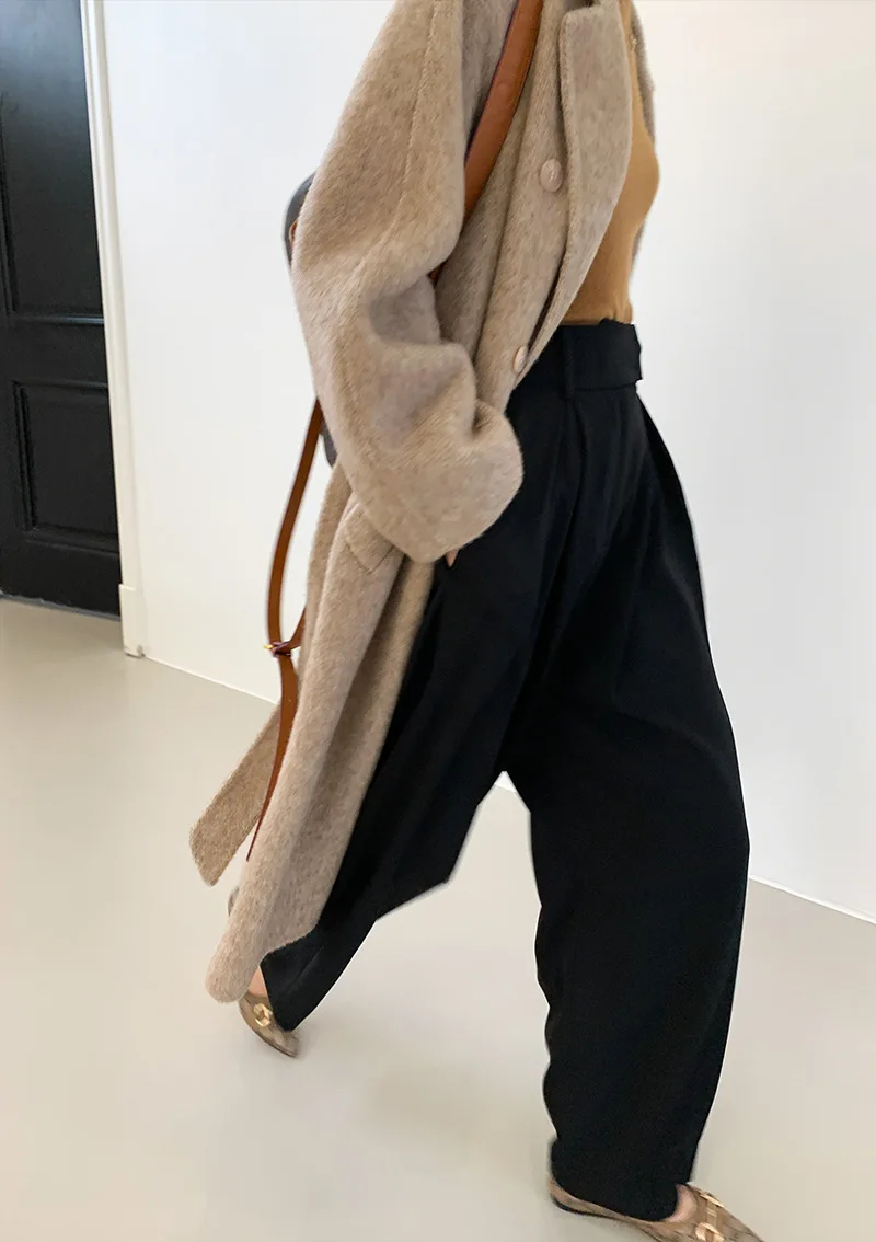 Hotsale popular wool cashmere women coats autumn winter warm long coat Custom oversized wool coats for women