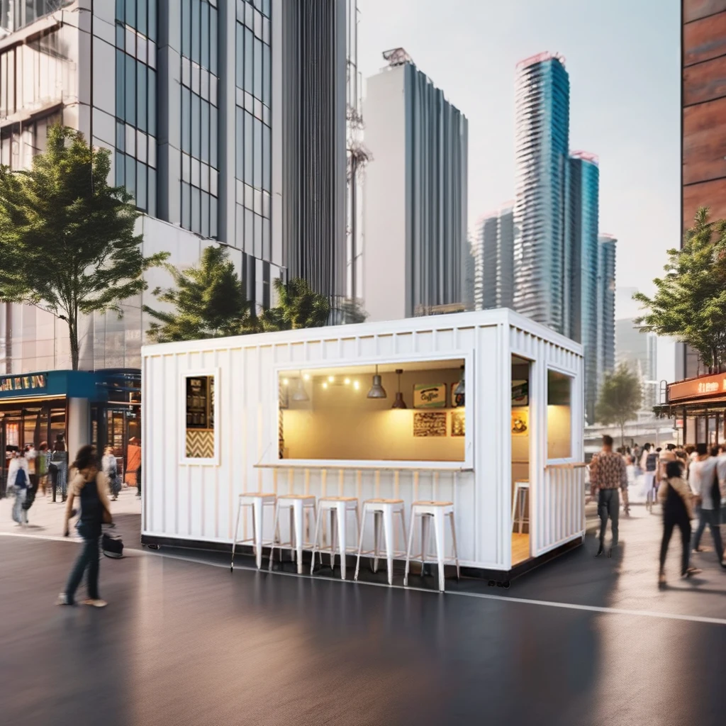 China 20 Foot Luxury Prefabricated Portable Container Prefabricated Coffee Shop/Container Cafe/Container Bar