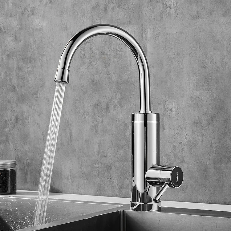 3000W Robinet Modern Chrome kitchen sink mixer tap  Instant  Electric Heating Water Heater Faucet instant hot water tap