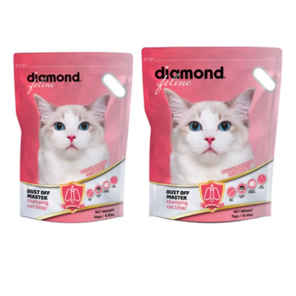 Dust free silica beans added Diamond Feline Brand  Extreme comfortable Wholesale Arena para gatos- Dust off Master cat litter