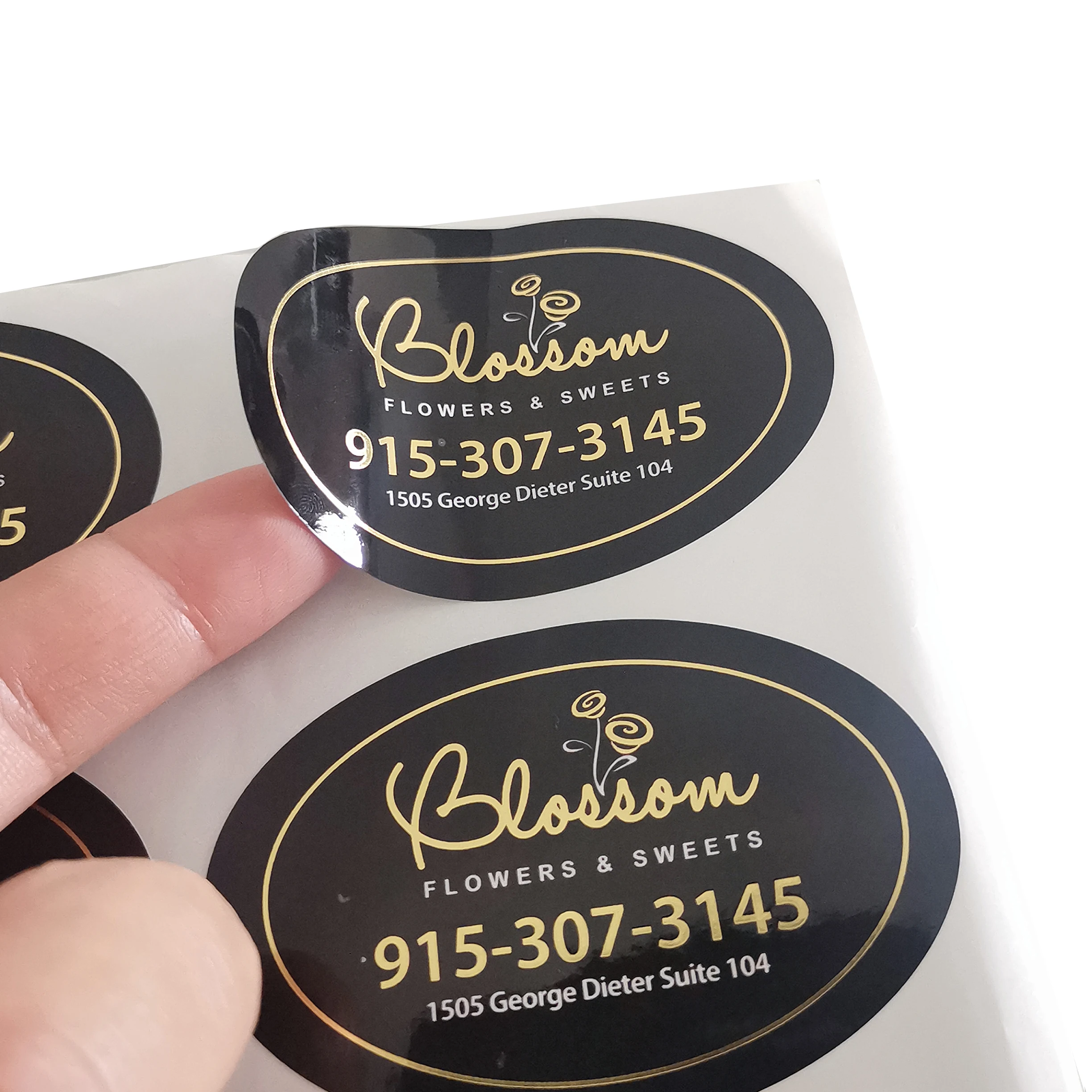 High Quality Private Custom Glossy Finishing Logo Stickers