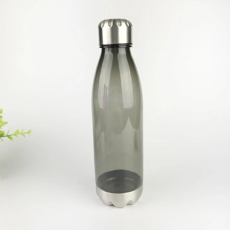 Outdoor Water Bottle Custom Colorful Cola Cup Eco Friendly Stainless Steel Cover Bottom Bowling Sports Gym Plastic 7.2x25.5cm PS