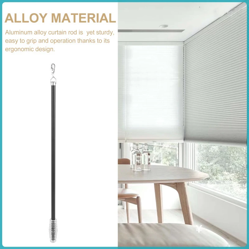 All Clear Acrylic Curtain Pull Wand Clear Curtain Pull Rod for Opening-Closing Curtains