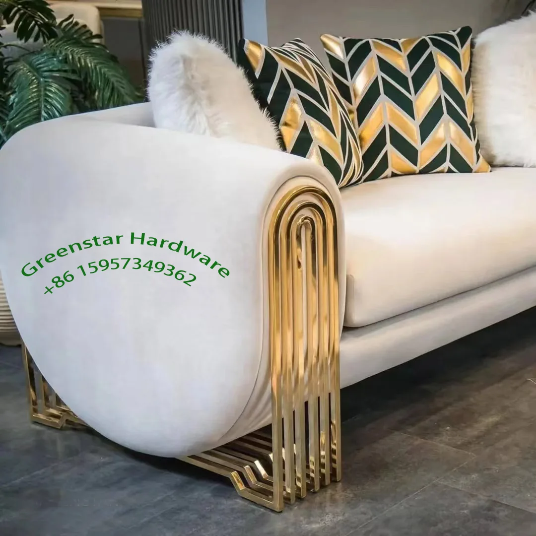 Металлические панели из нержавеющей стали Greenstar Hardware 2023 дизайнерские декоративные элементы мебели для дивана рамы золотистого цвета
