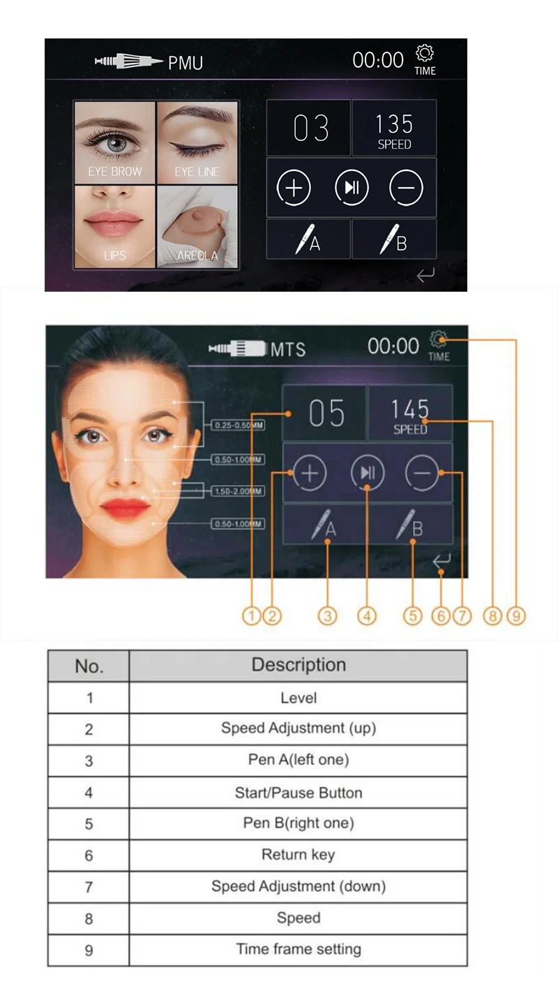 Permanent Makeup Tattoo Machine Eye Brow Lip Rotary Pen Artmex V8 MTS PMU System Factory Original Price