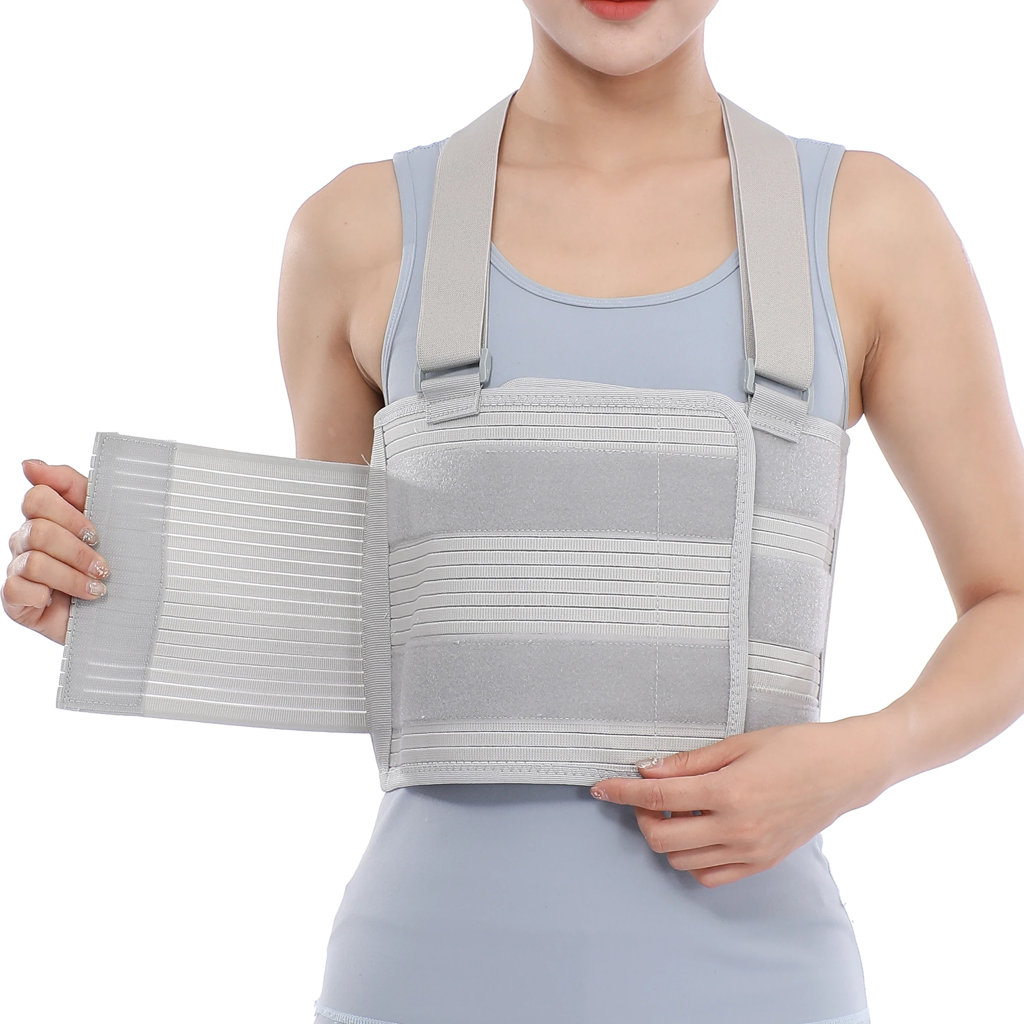 Elastic Rib Support Belt For Rib Injury Chest Binder Brace for Cracked Ribs Chest Compression Wrap for Bruised Compression