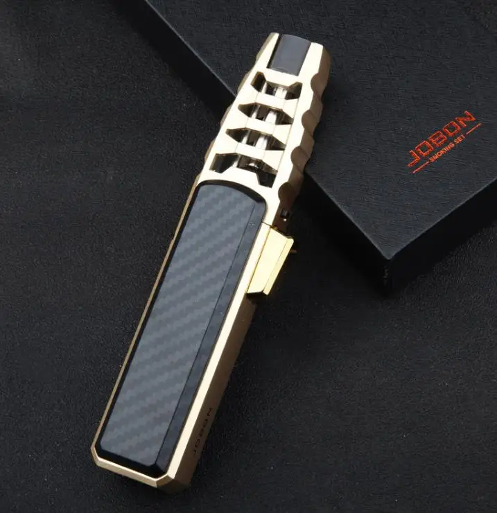 Blue Jet Flame Torch Lighter Butane Gas Refillable Windproof Lighter for Cigar Kitchen BBQ