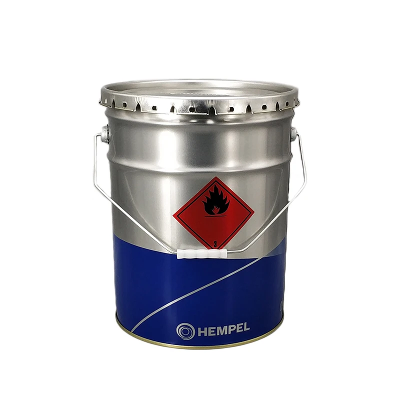 empty metal pail with flower lid 5gallon 20L tinplate iron coating barrel used for paint chemical