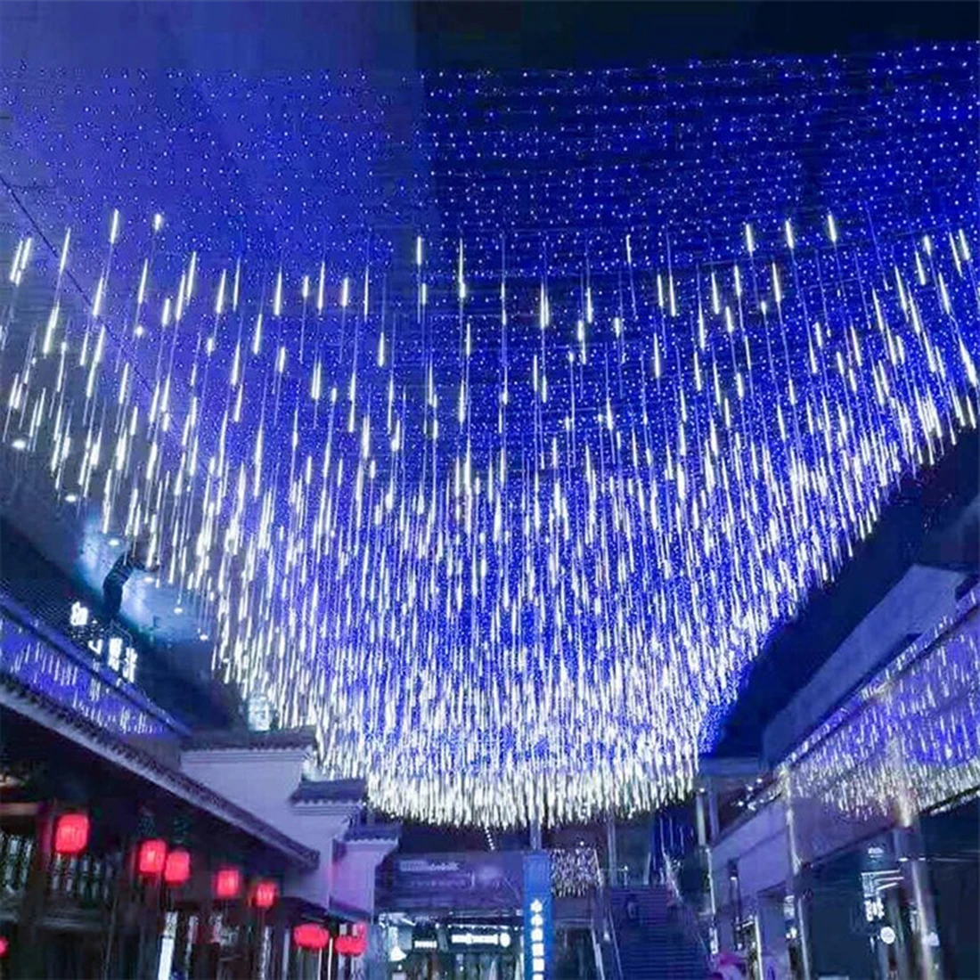 Halloween Decoration GUTSBOX Christmas Rain Lights Outdoor Christmas Lights For House Outdoor Tree Lights