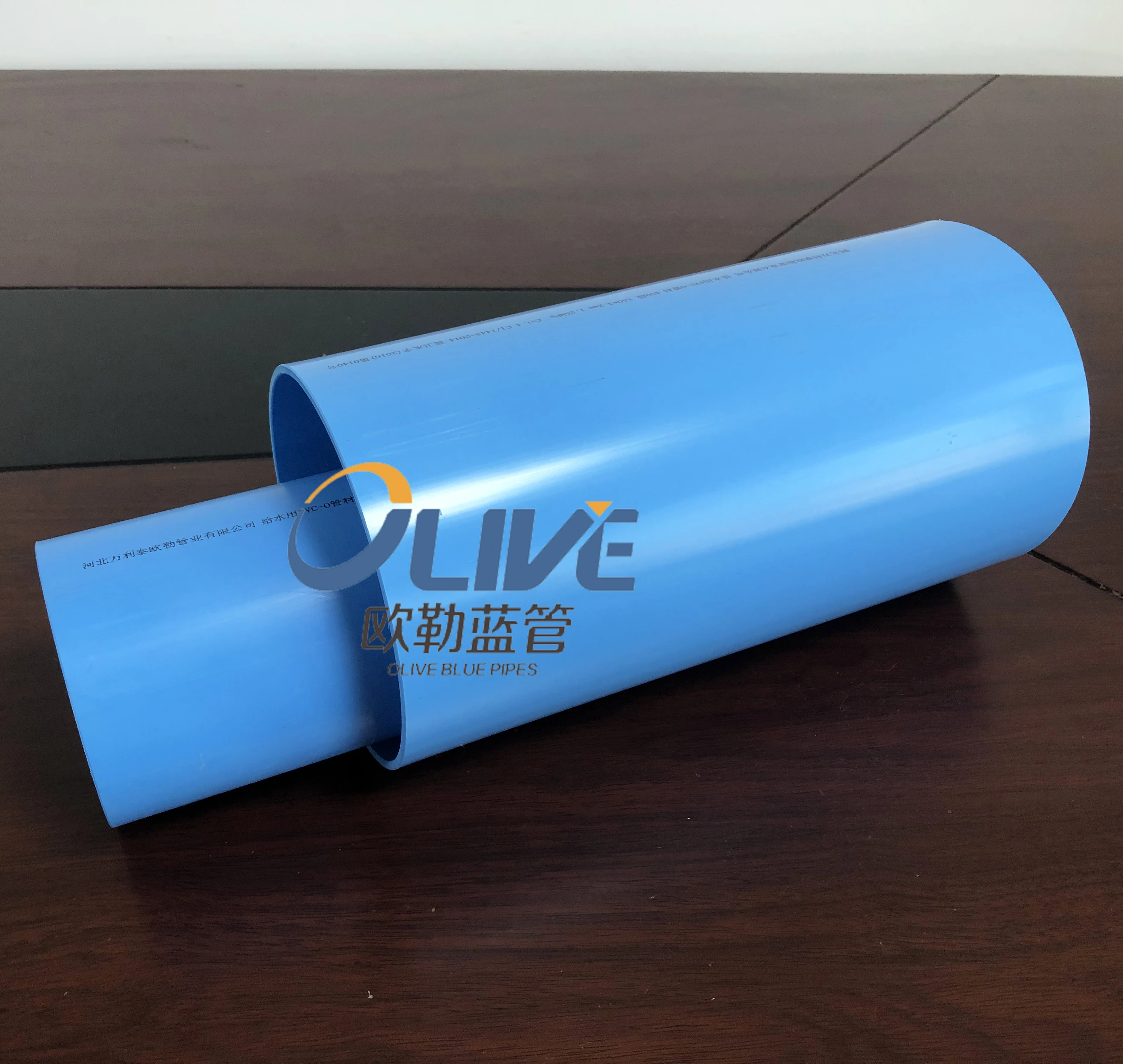 High Quality Tubos De Agua Full Form 110mm-630mm Blue Color Rubber Ring PVC O PVC-O Pipe