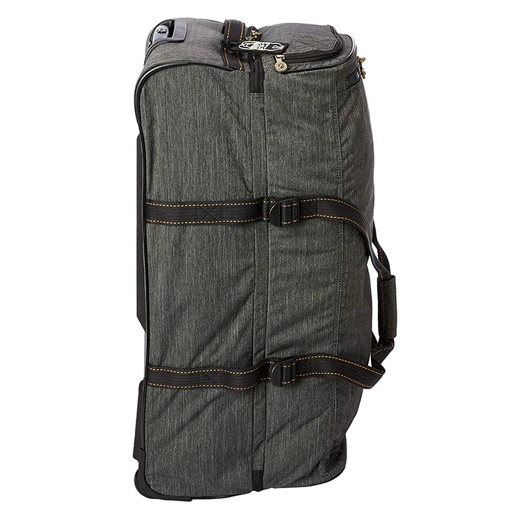 91 Litre Grey Rolling Travel luggage duffel bag with wheels