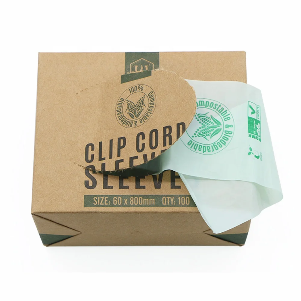 Custom Free Sample 60*800 MM Disposable biodegradable tattoos machine cover wrap tattoo clip cord sleeves