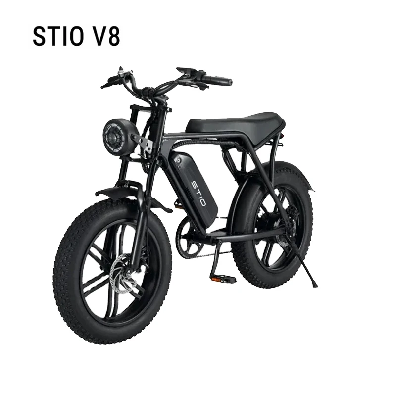EU Stio V8 Электрический велосипед 15Ah 48V 750W 20 Дюймов 4 0 толстый 48 км/ч Ретро городской Электронный Максимальная нагрузка 150 кг