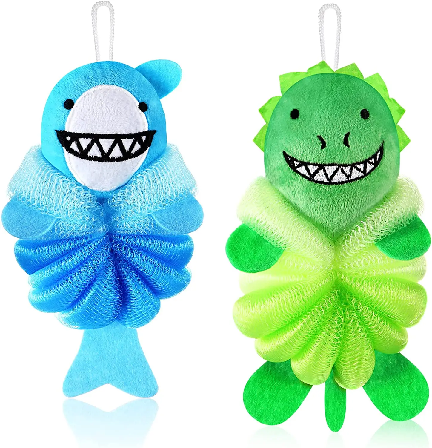 Animal Bath Loofahs Kids Cartoon Body Exfoliating Scrubber Cute Sponges Fish Shape Bathing Sponge