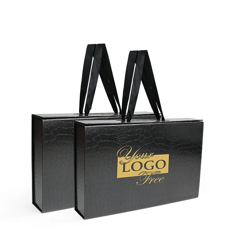 Cardboard Gift Box Luxury Box With Changeable Ribbon And Magnetic Closure Folding Big Gift Boxes Set