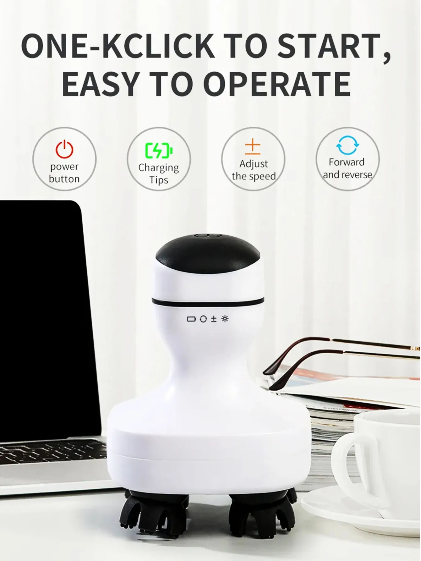Factory Direct Sale Electric Handheld Spa Head Massager for Neck Easy to Use and Convenient Electric Head Massager