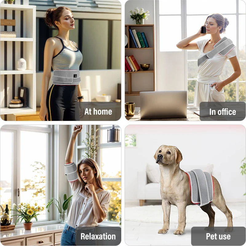 Flexible Wearable Red Light Therapy Wrapped Red 660nm 850nm Near Infrared Light Wrap Therapy Pad for Body Pain Relief