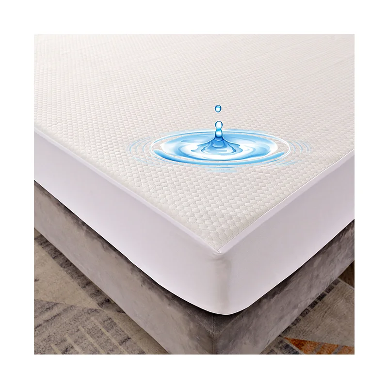Machine Washable Luxury Polyester Natural Anti Mite Waterproof Mattress Fitted  Protector