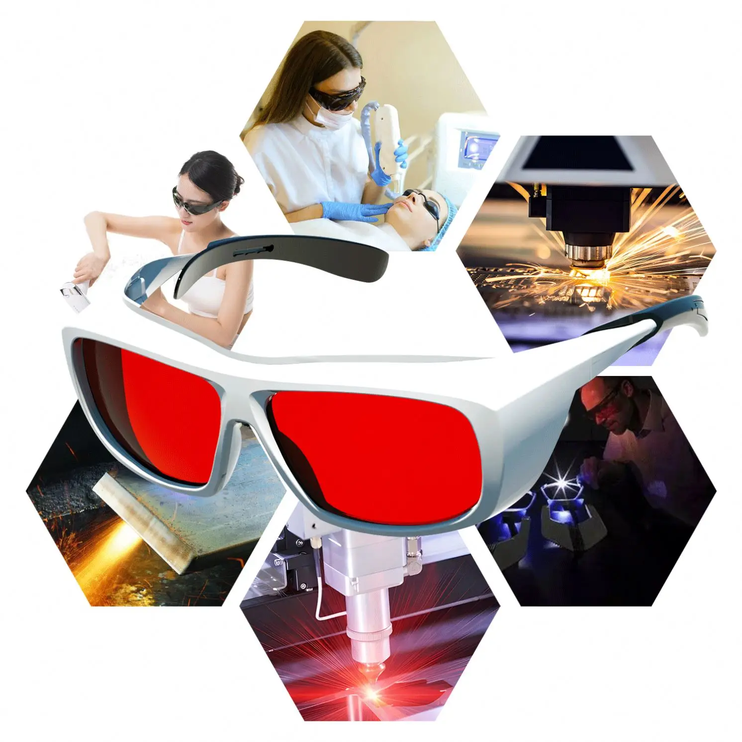 Очки для защиты глаз от 200-450 нм 800-2000