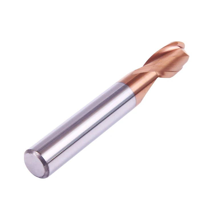 Good Quality Milling Cutting Tools HRC55 Carbide  2 Flute Ball Nose End Mill For Steel