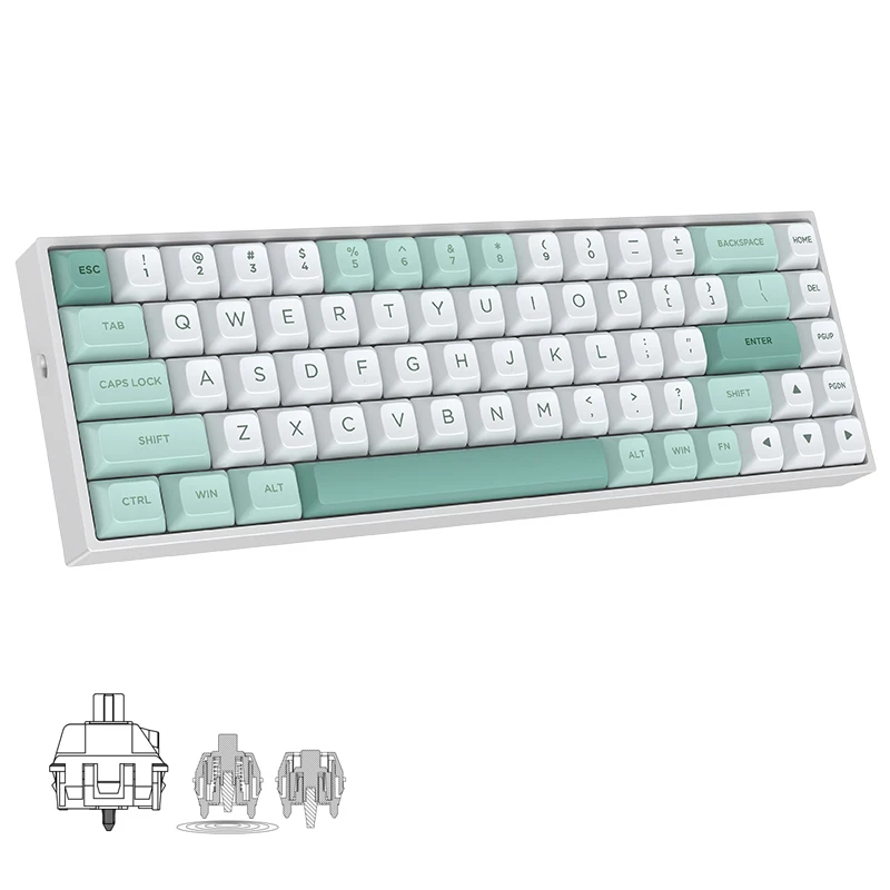 TMICE New Tech Inductive Switch Fast Trigger Travel Mechanical Keyboard PBT Keycap 65% Size RGB Anti-Ghost Gaming Keyboards