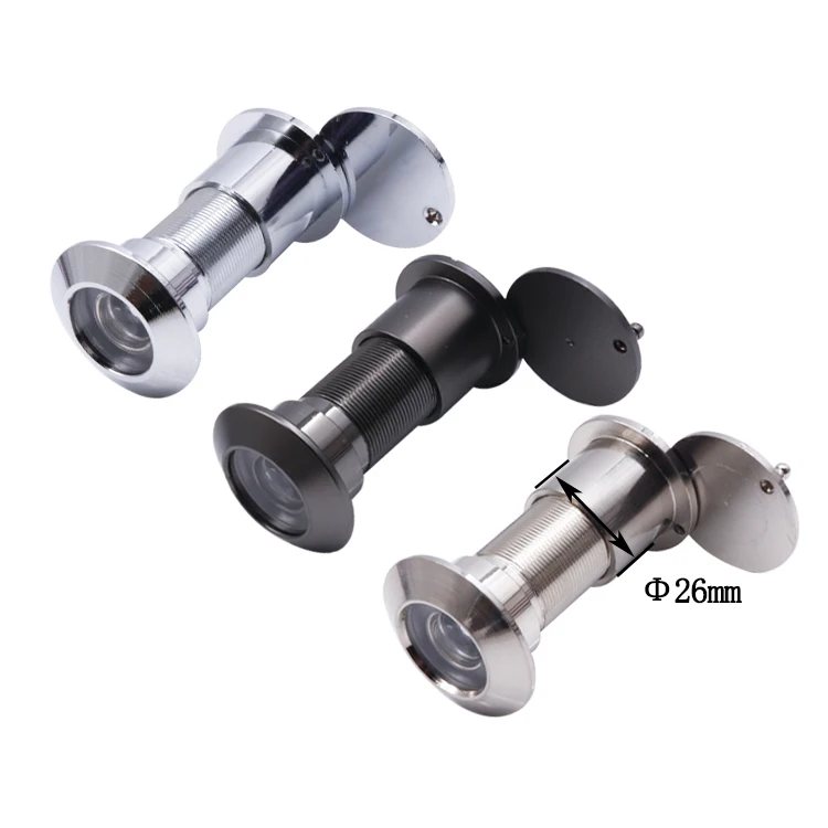 Large Door Viewer 26mm Pipe 220-degree With Heavy Duty Rotating Privacy Cover Security Peephole for 38mm to 57mm Doors for Hotel