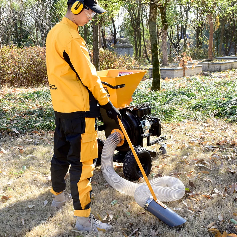 Mult-function yellow and black type  Electric Start Engine Branch Wood Chipper tree shredder Mulcher shredder