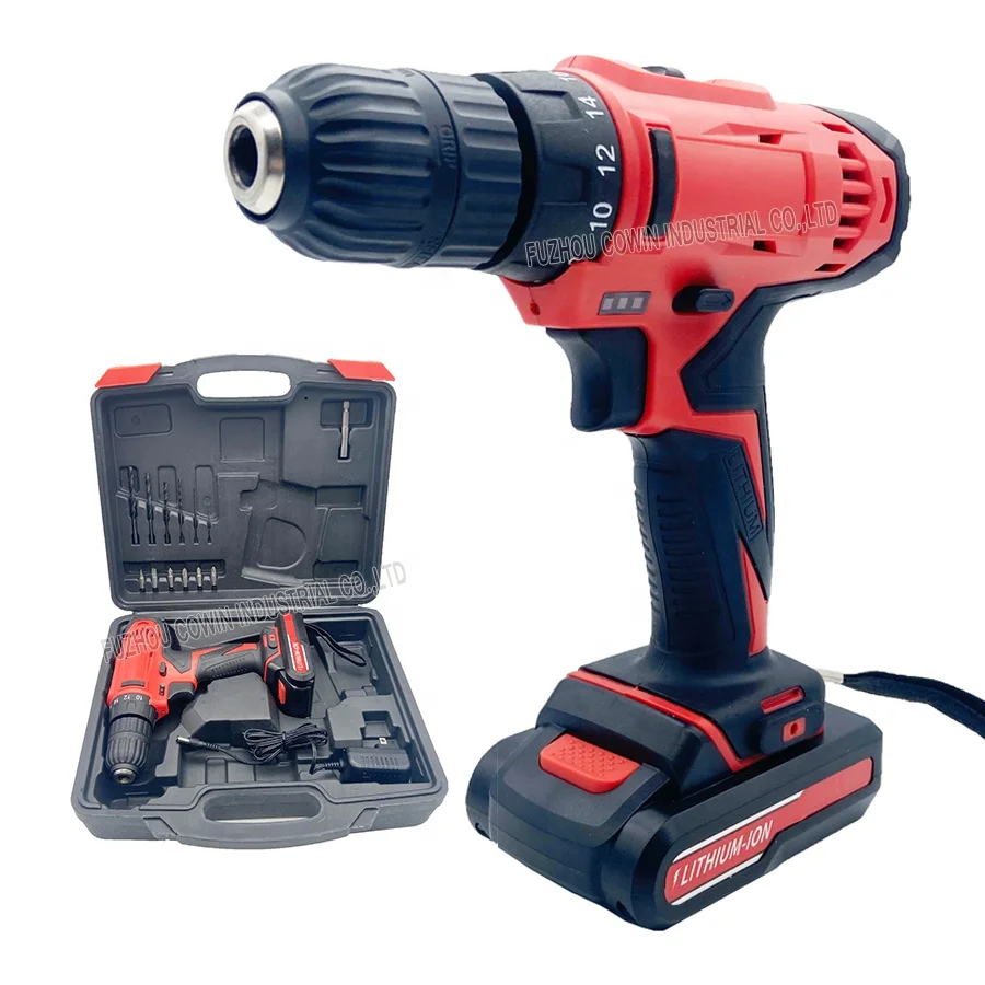 Factory direct supply 21V 1500mAh Rechargeable dual Speed Cordless Drill Wireless Rechargeable Hand Electric Drill