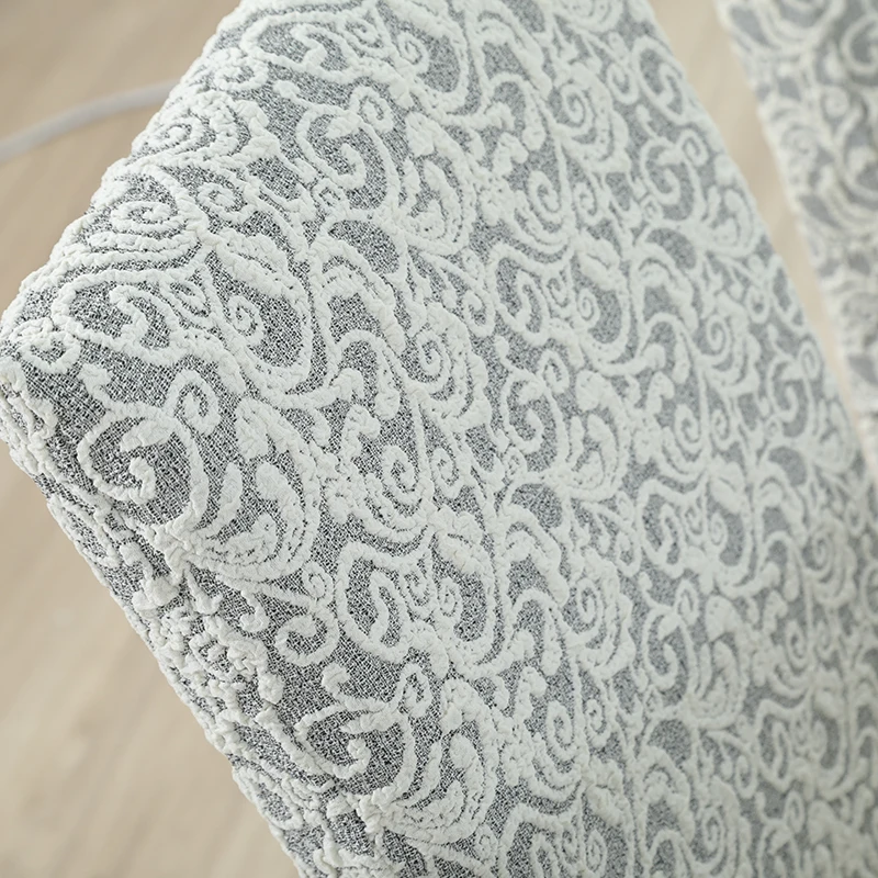 Stretch Spandex Jacquard Dining Room Chair Seat Removable Washable Anti-dust Dinning Upholstered Chair Seat Chinese Chair Cover