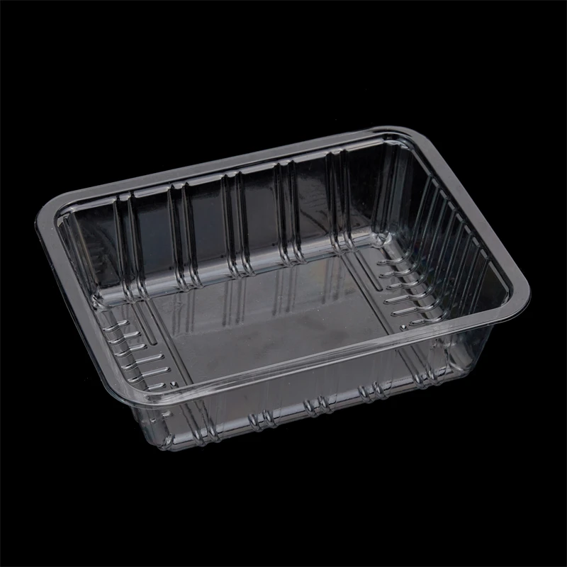 Clear PET Disposable Biodegradable Fruit and Vegetable Box Food Grade Plastic Tray