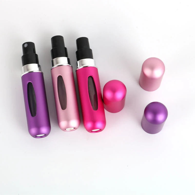 Stock Bottom Filling 5ml Mini Refillable Perfume Bottle Travel Size Colorful Spray Bottle Pump Perfume Bottle